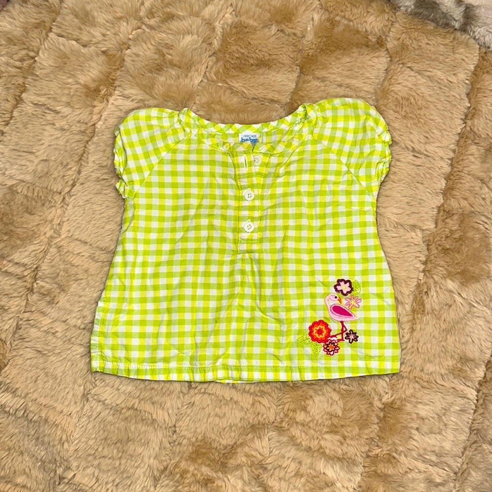 Striped Shirt With Flamingo